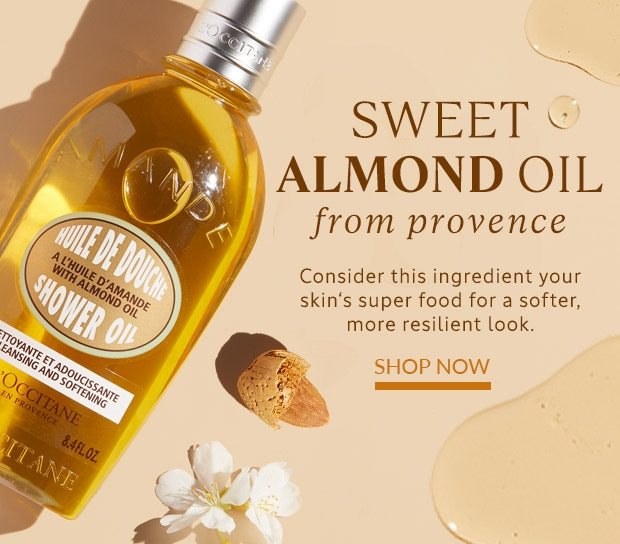 SWEET ALMOND OIL FROM PROVENCE. SHOP NOW