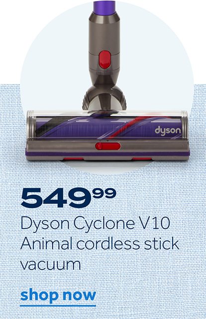 549.99 Dyson Cyclone V10 Animal cordless stick vacuum | shop now