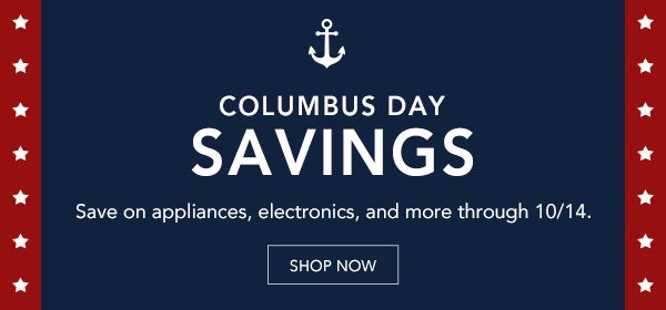 Save on appliances, electronics, and more through 10/14