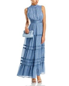 Aqua Tiered Sleeveless Maxi Dress - Exclusive