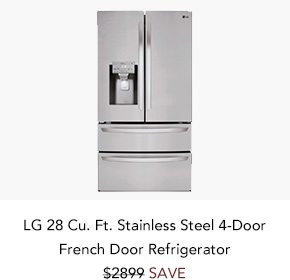 Shop LG 28 Cu. Ft. Stainless Steel 4-Door French Door Refrigerator