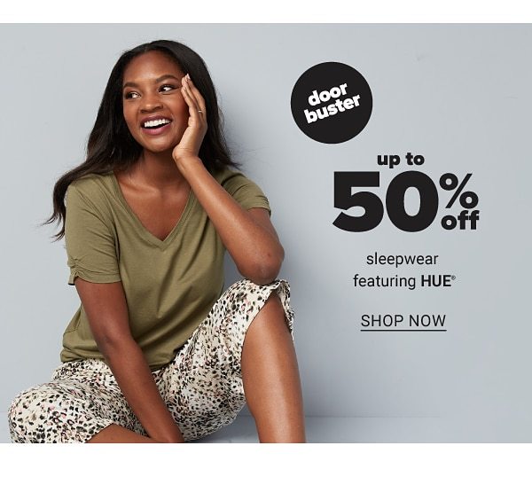 up to 50% off sleepwear featuring HUE - Shop Now