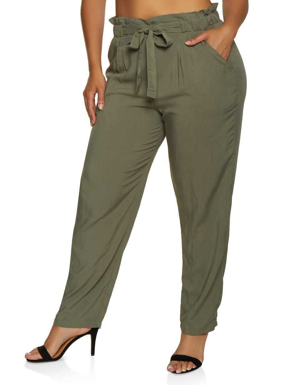 Plus Size Lightweight Trousers