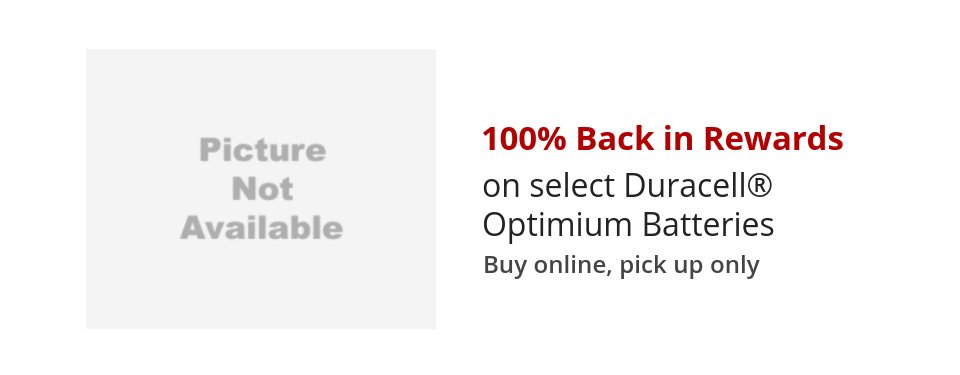 100% Back in Rewards on select Duracell® Coppertop batteries Buy Online Pick Up In Store