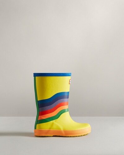 Kids First Classic Wiggle Rainbow Rain Boots