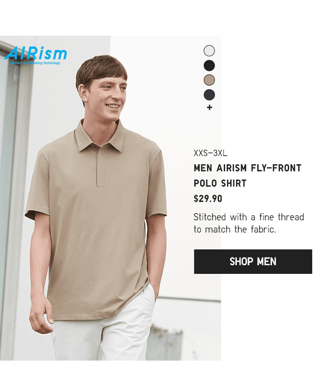 PDP3 - MEN AIRIM FLY-FRONT POLO SHIRT