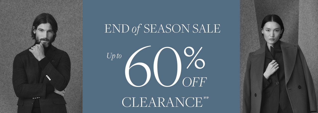 End of Season Sale. Up to 60% Off Clearance