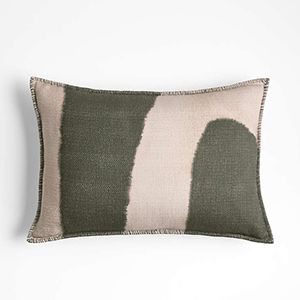 Ashi Painterly Organic Cotton Throw Pillow