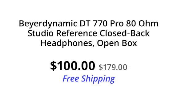 Beyerdynamic DT 770 Pro 80 Ohm Studio Reference Closed-Back Headphones, Open Box