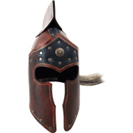 Praetorian Leather Crest Helm