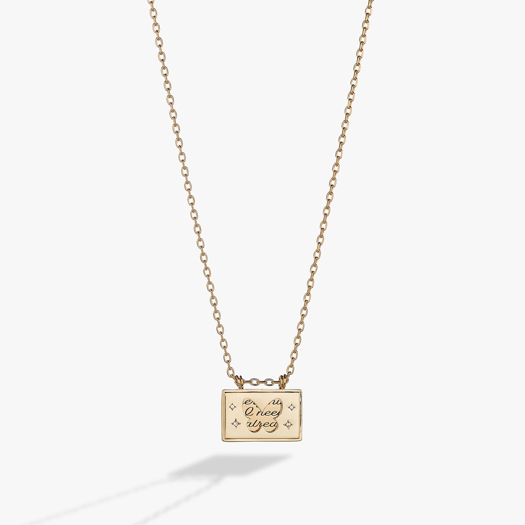 Image of Hidden Message Butterfly Affirmation Necklace