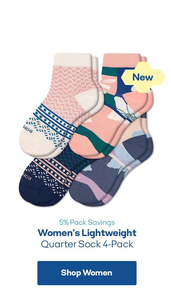 Women's Lightweight Quarter Sock 4 Pack. Shop Women.