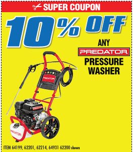 View 10% off Predator Pressure Washers