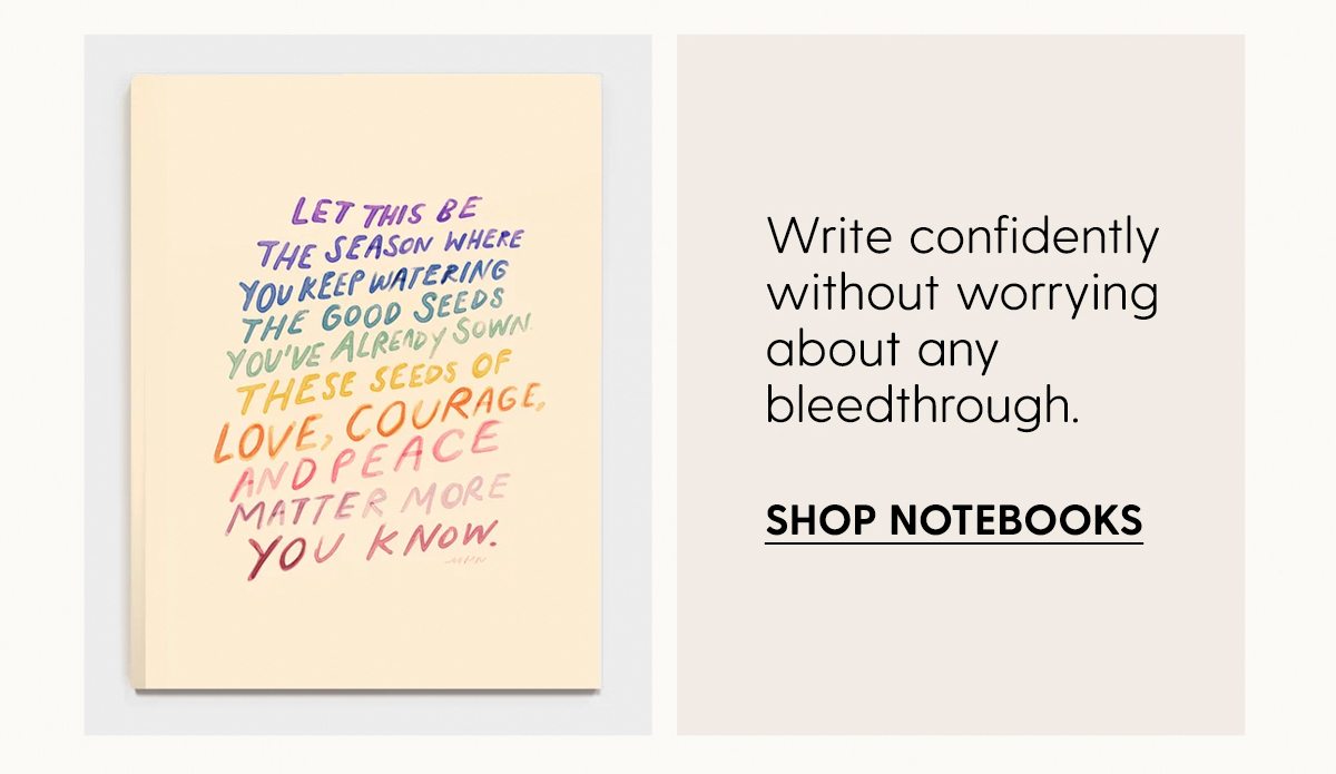 Write confidently without worrying about any bleedthrough. | Shop Notebooks