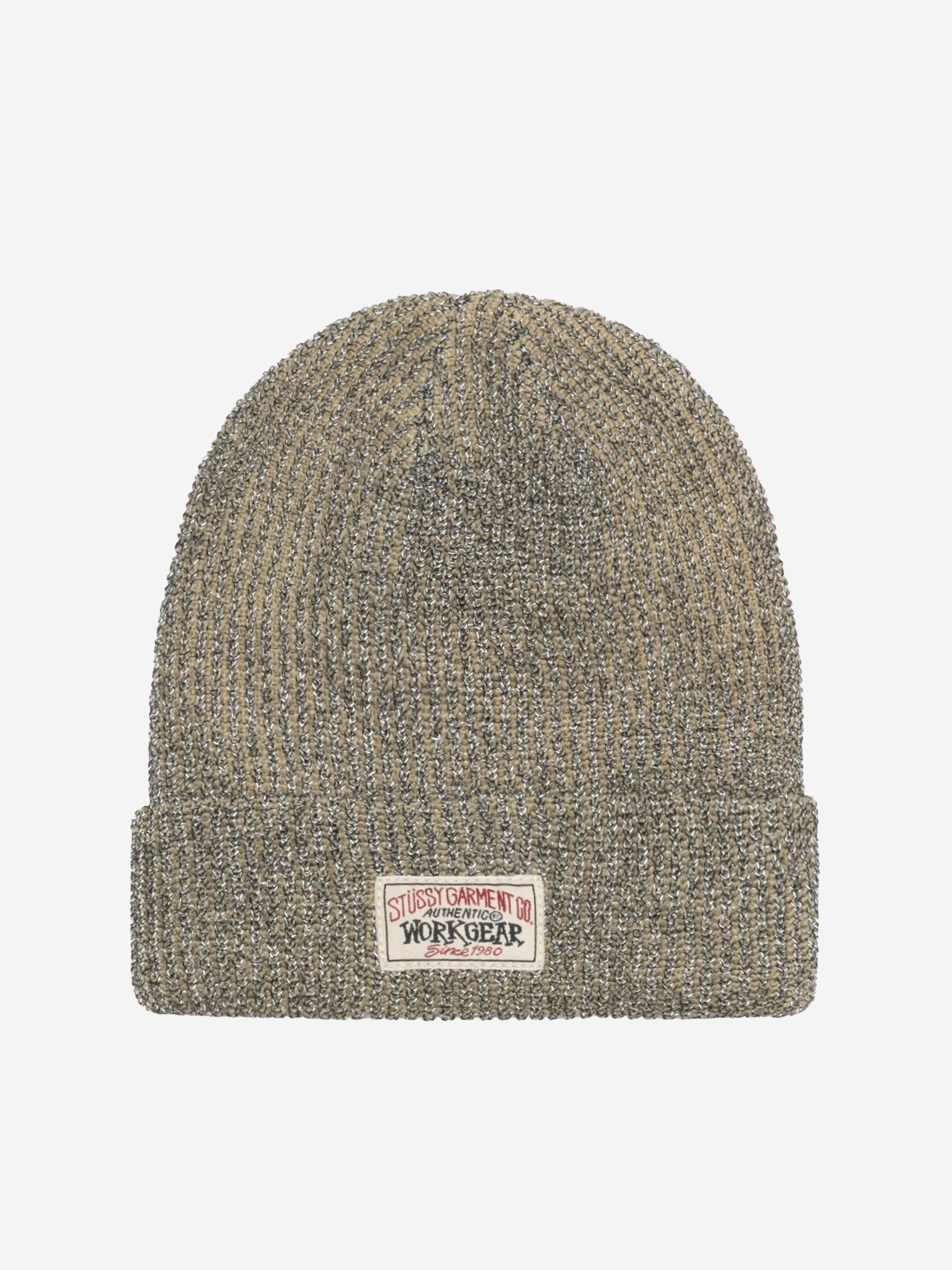 Image of Stussy Cuff Beanie Reflective - Khaki