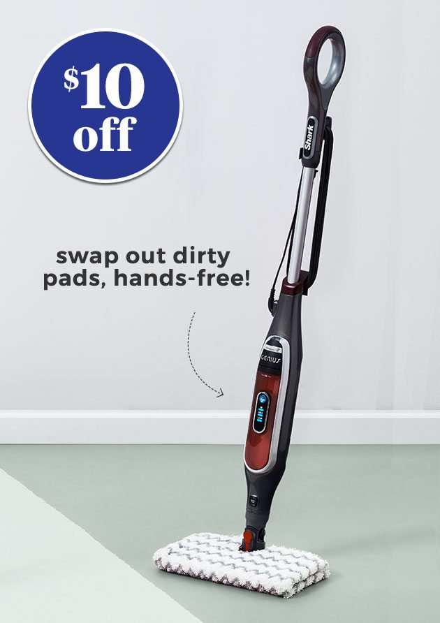 Shark® Genius™ Steam Pocket® Mop System - $10 off - swap out dirty pads, hands-free!