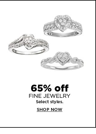 65% off fine jewelry. select styles. 