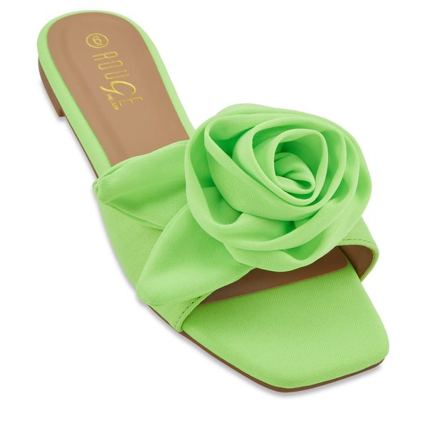 Rose Band Square Toe Sandals