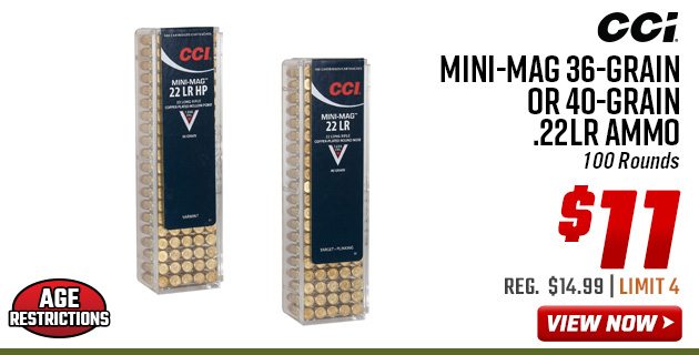 CCI Mini-Mag 36-Grain or 40-Grain .22LR Ammo