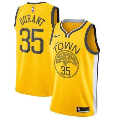 Nike Kevin Durant Golden State Warriors Gold 2018/19 Swingman Jersey – Earned Edition