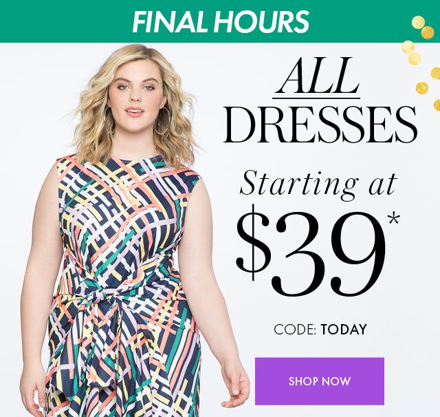 Dresses starting at $39 Hero