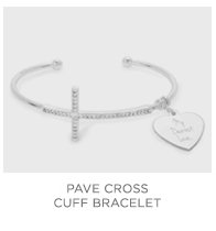 Pave Cross Cuff Bracelet