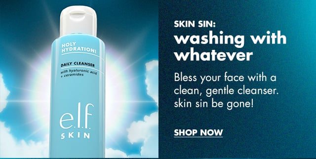 Bless your face with a clean, gentle cleanser like the Holy Hydration daily cleanser