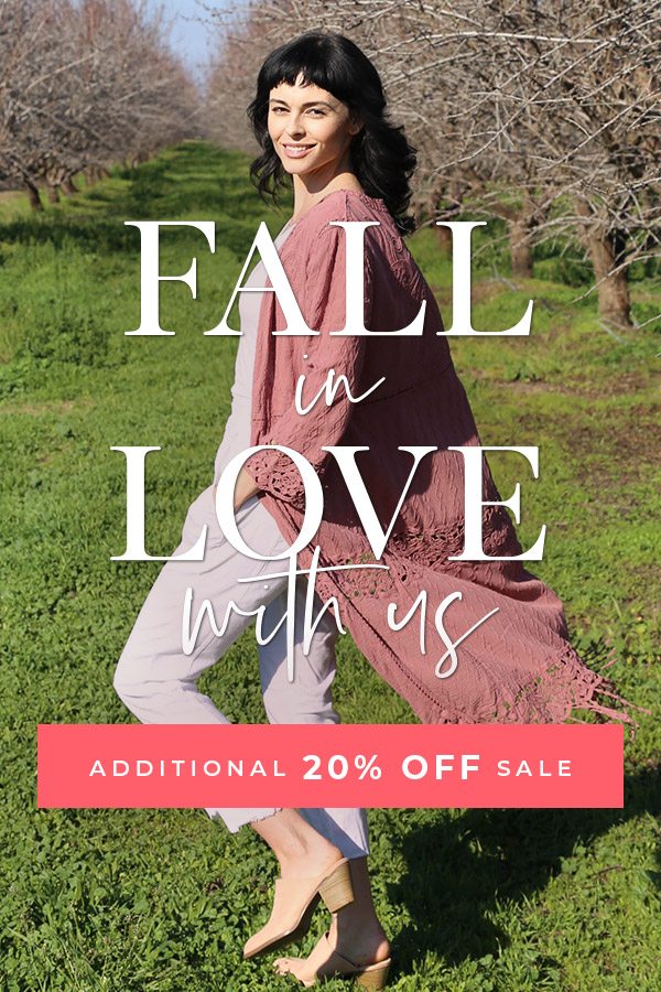 Fall in love! With us & extra 20% off sale!