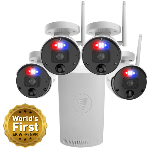 SecureAlert™ 4 Camera 4 Channel 4K Ultra HD Wi-Fi NVR Security System - SWNVK-800KH4