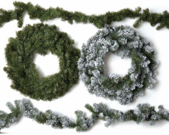 Blooming Holiday Pine Wreaths and Garlands.