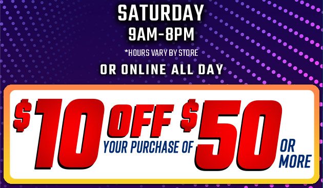 $10 off $50. Exclusions apply. Use code E241019