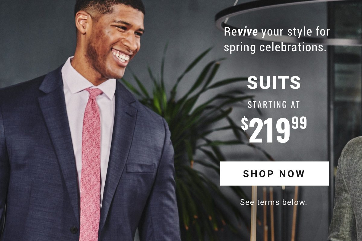 Suits starting at $219.99