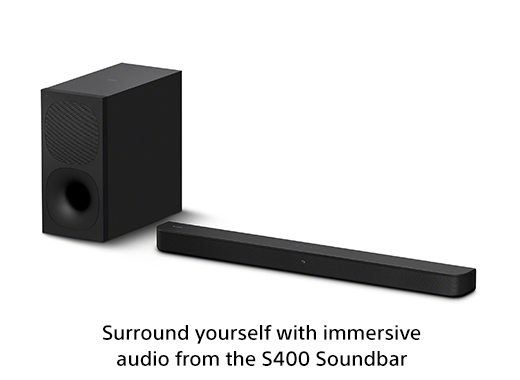 Surround yourself with immersive audio from the S400 Soundbar