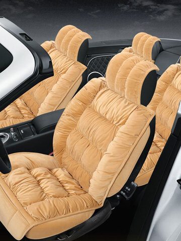 Universal Size Plush Car Seats Cover Set 