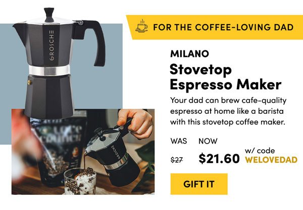 MILANO Stovetop Espresso Maker | Gift It