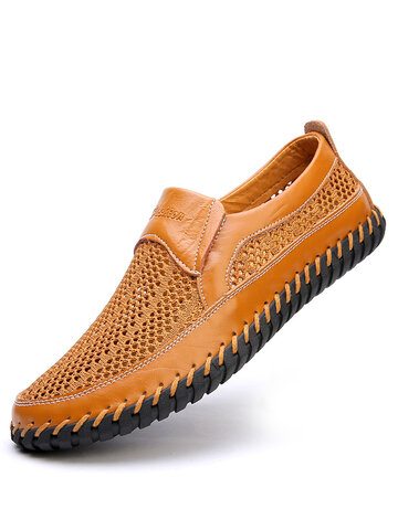 Men Mesh Breathable Casual Slip On Shoes