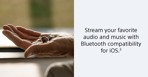 Stream your favorite audio and music with Bluetooth compatibility for iOS.³