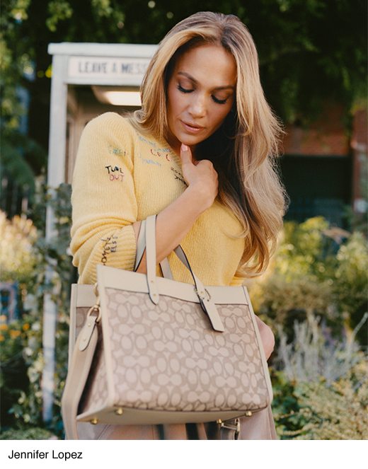 Jennifer Lopez with the Coach Signature