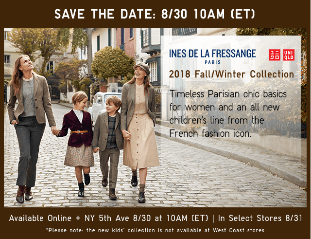 SAVE THE DATE: 8/30 INES DE LA FRESSANGE