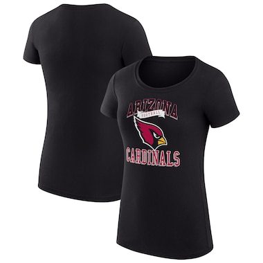 Women's G-III 4Her by Carl Banks Black Arizona Cardinals Team Logo Graphic Fitted T-Shirt