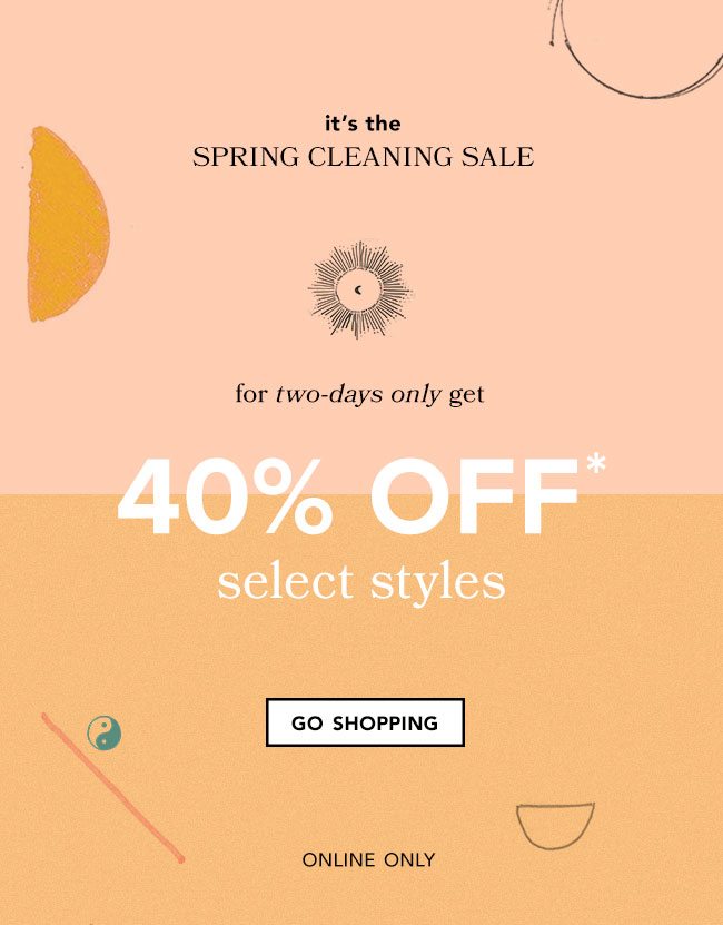 Shop 40% styles.