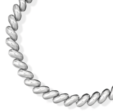 Semi-Solid San Marco Chain Bracelet 6.3mm Sterling Silver 7.5''