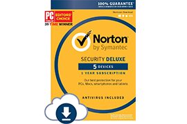 Norton Security Deluxe Up to 5 Devices (PC/Mac/iOS/Android) 1-year Subscription