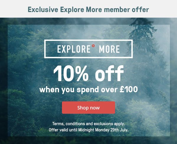 10 percent off when you spend over 100 pounds