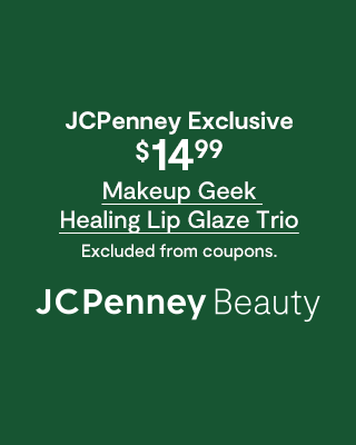 JCPenney Exclusive $14.99 Makeup Geek Healing Lip Glaze Trio. Excluded from coupons.