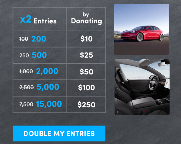 Double Your Entries | Shop Now