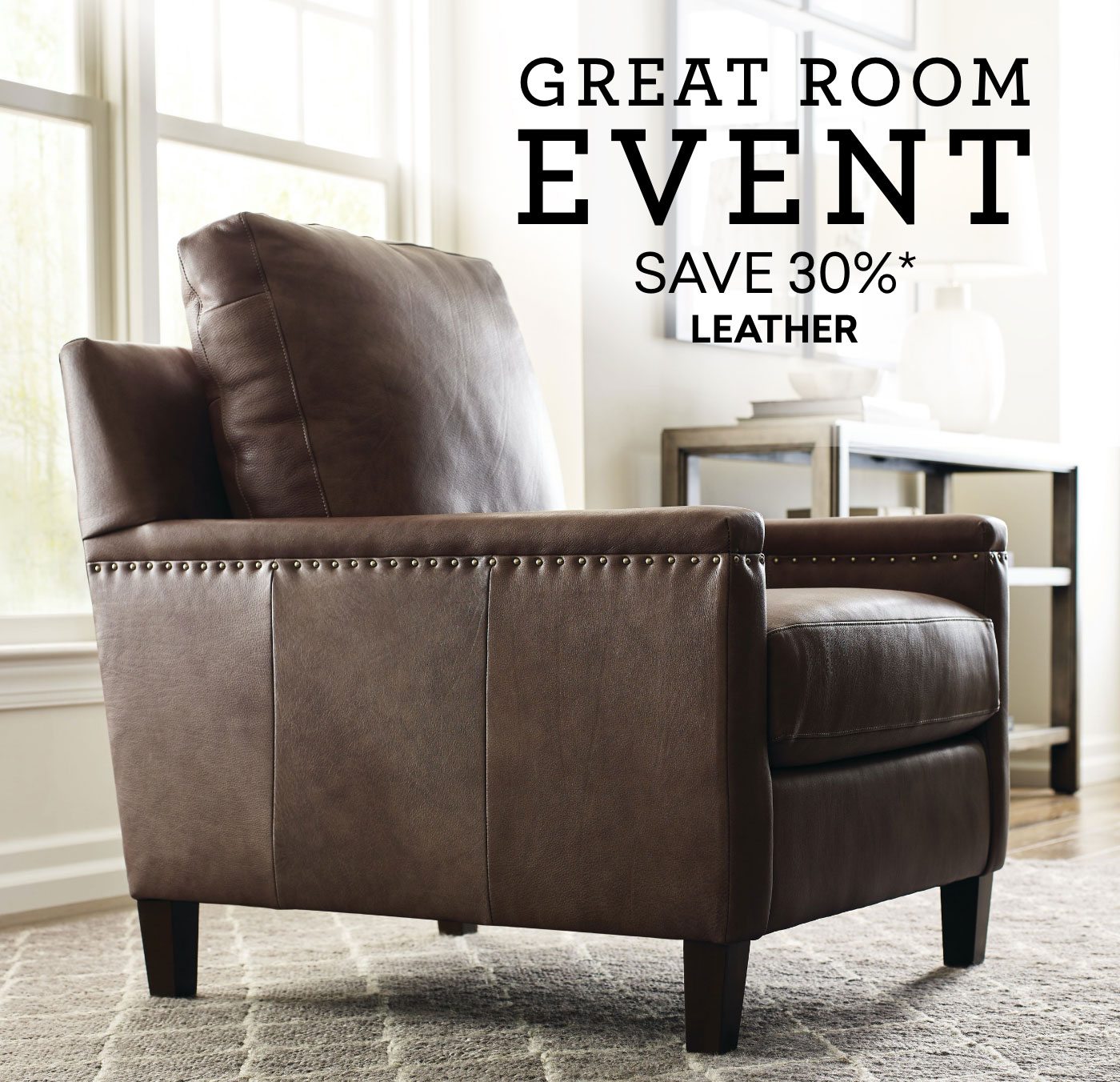 Great Room Event. 30% off leather. Shop now.