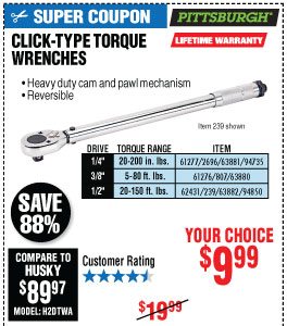 View 1/2 in. Drive Click Type Torque Wrench