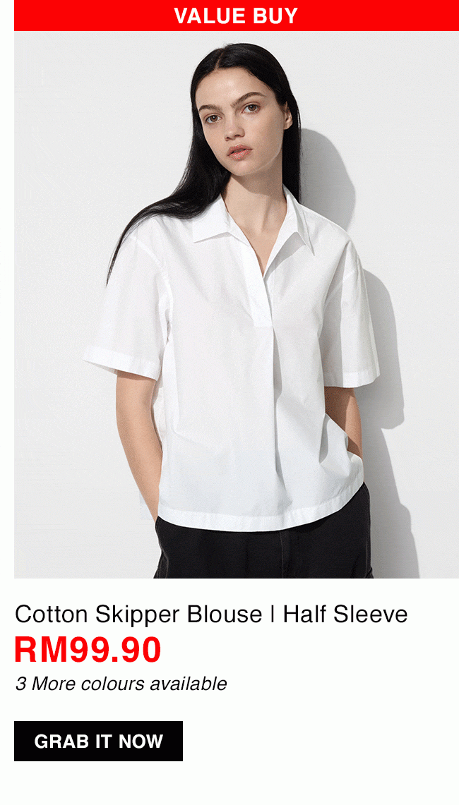 Cotton Skipper Blouse | Half Sleeve