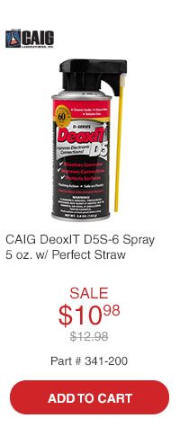 CAIG DeoxIT D5S-6 Spray 5 oz. with Perfect Straw